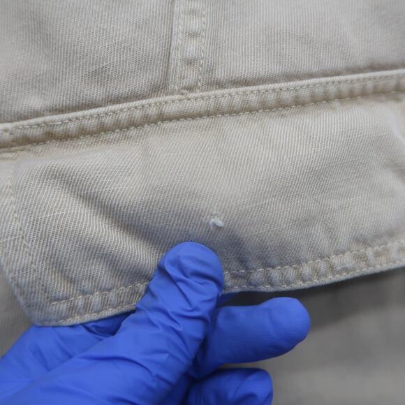 Nili Lotan Womens Luna Pants Size 10 Beige Drop Crotch Linen Blend Trousers - Picture 9 of 13